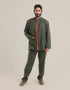 Button down wool blend jacket
